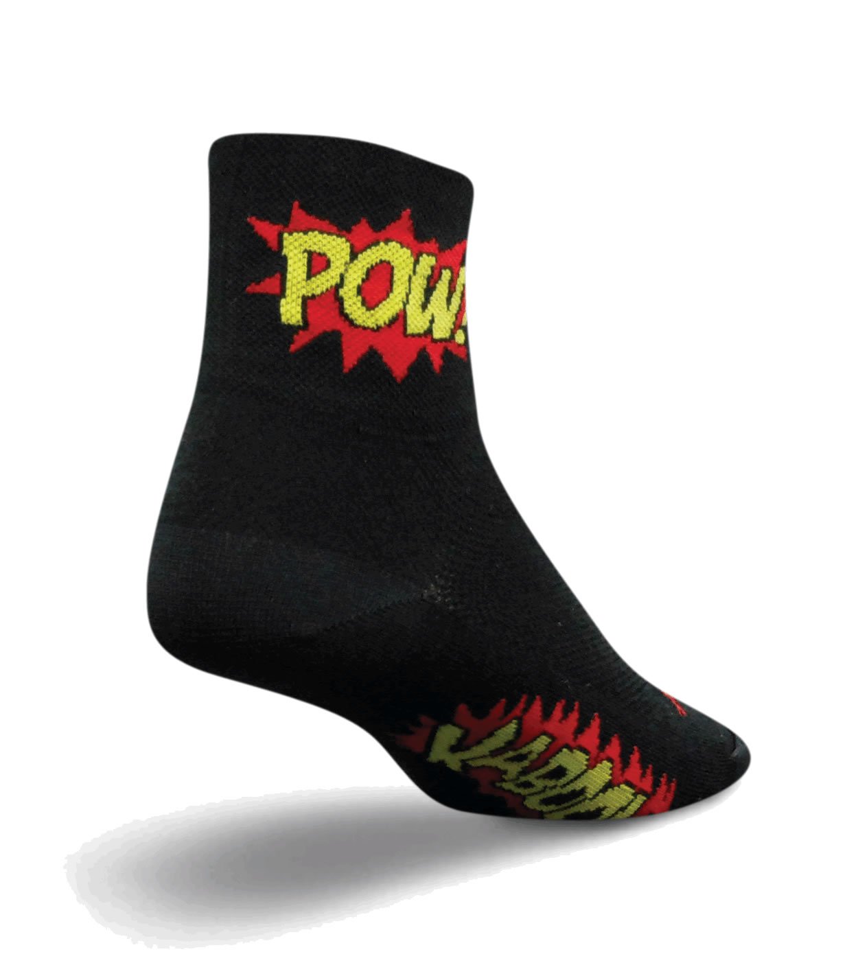 SockGuy Men's Boom Pow Socks, Black, Sock Size:10-13/Shoe Size: 6-12