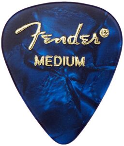 fender moto style guitar picks, 12 pack - blue