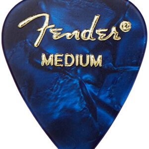 Fender Moto Style Guitar Picks, 12 Pack - Blue