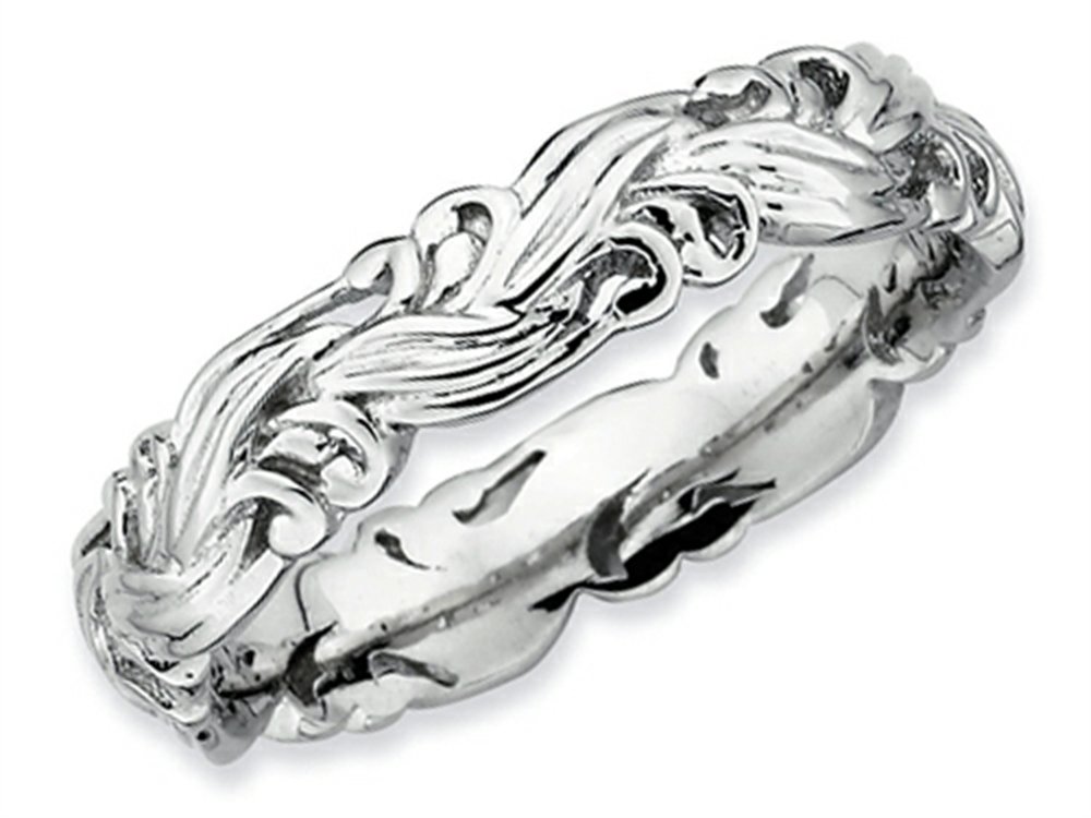 Stackable Expressions Sterling Silver Polished Stackable Ring Size 6