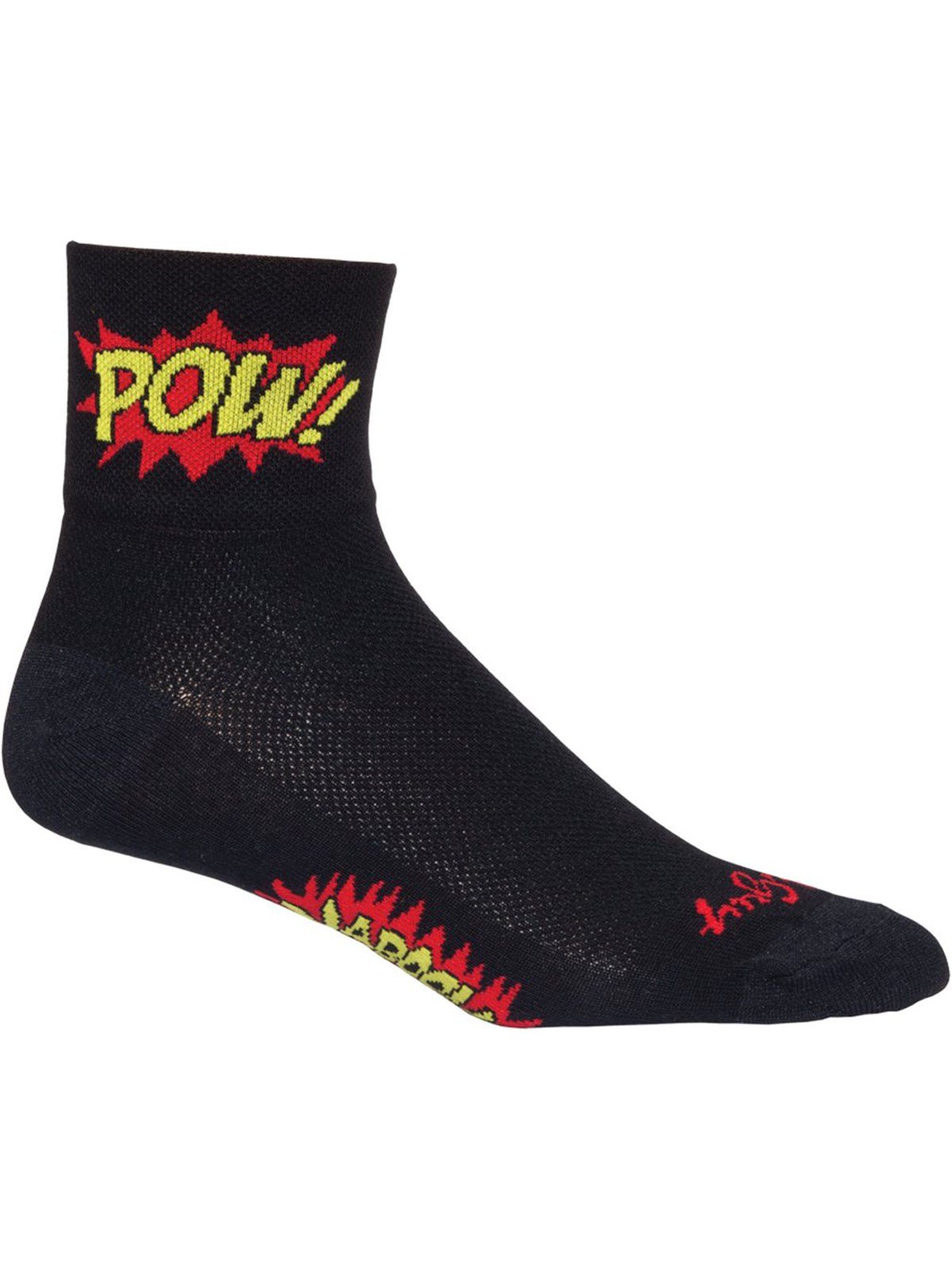 SockGuy, Classic Boom Pow Mens Socks, cuff height 3", Boom Pow, X-Large