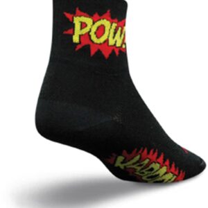 SockGuy, Classic Boom Pow Mens Socks, cuff height 3", Boom Pow, X-Large