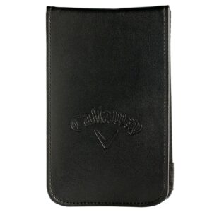 callaway leather golf scorecard holder, black, 7" x 4.25"