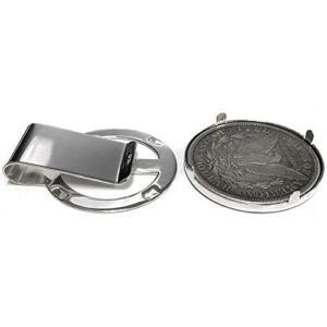 Sterling Silver Dollar Money Clip fits Morgan Dollar Peace and Mexican Olympic Coins Not Included