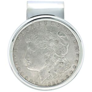 Sterling Silver Dollar Money Clip fits Morgan Dollar Peace and Mexican Olympic Coins Not Included