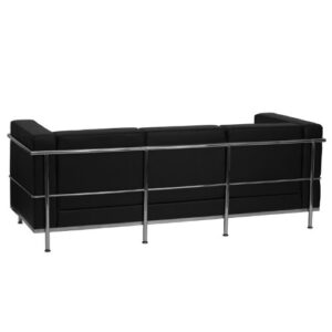 Flash Furniture HERCULES Regal Series Contemporary Black LeatherSoft Sofa with Encasing Frame