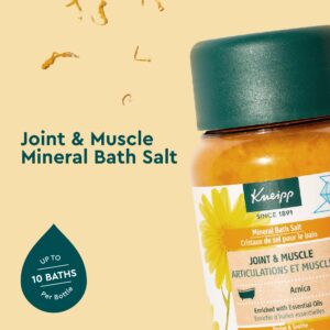 Kneipp Joint & Muscle Mineral Bath Salt with Arnica - Rejuvenate Joints & Muscles - 17.6 oz - Up to 10 Baths