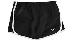 nike baby girl's tempo short (toddler) black/white 2 toddler