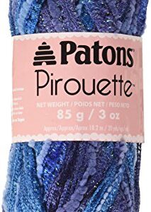 Patons Pirouette Shimmer Yarn, Midnight Blue