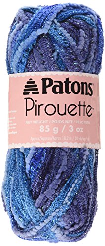 Patons Pirouette Shimmer Yarn, Midnight Blue