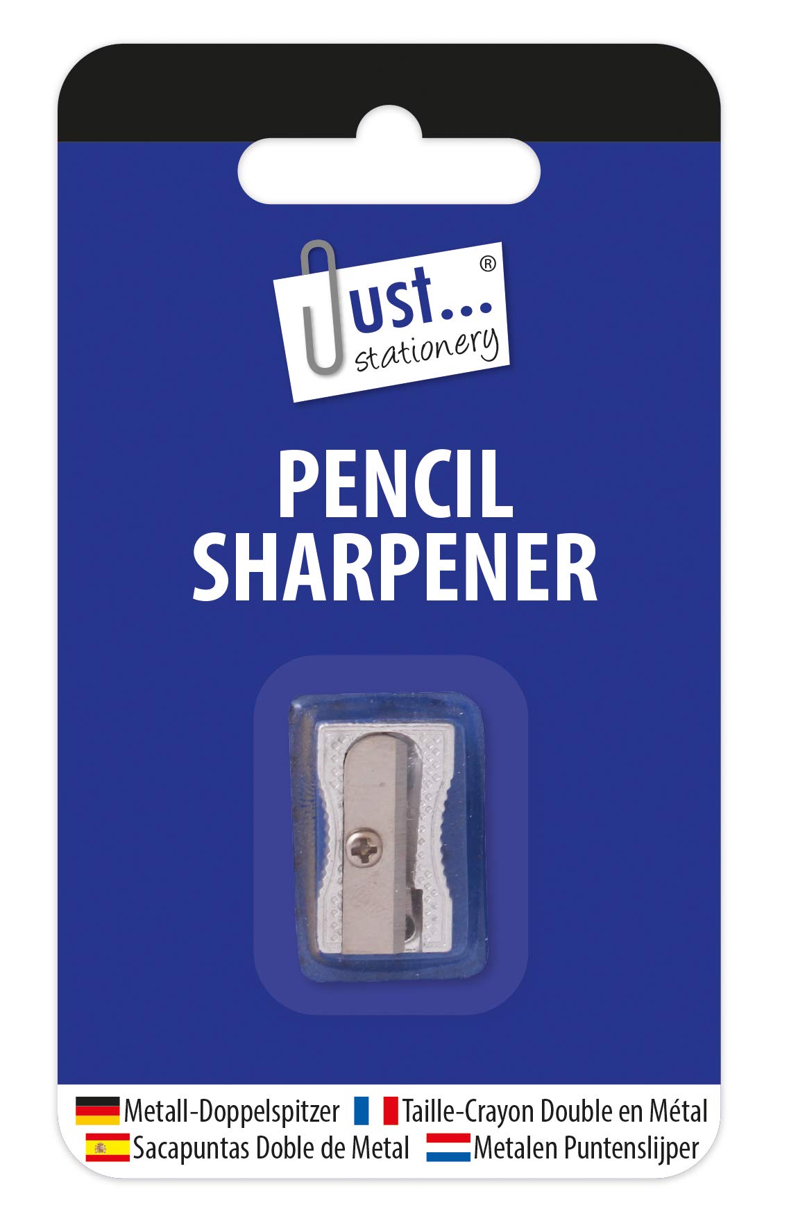 Just Stationery Single Hole Metal Pencil Sharpner