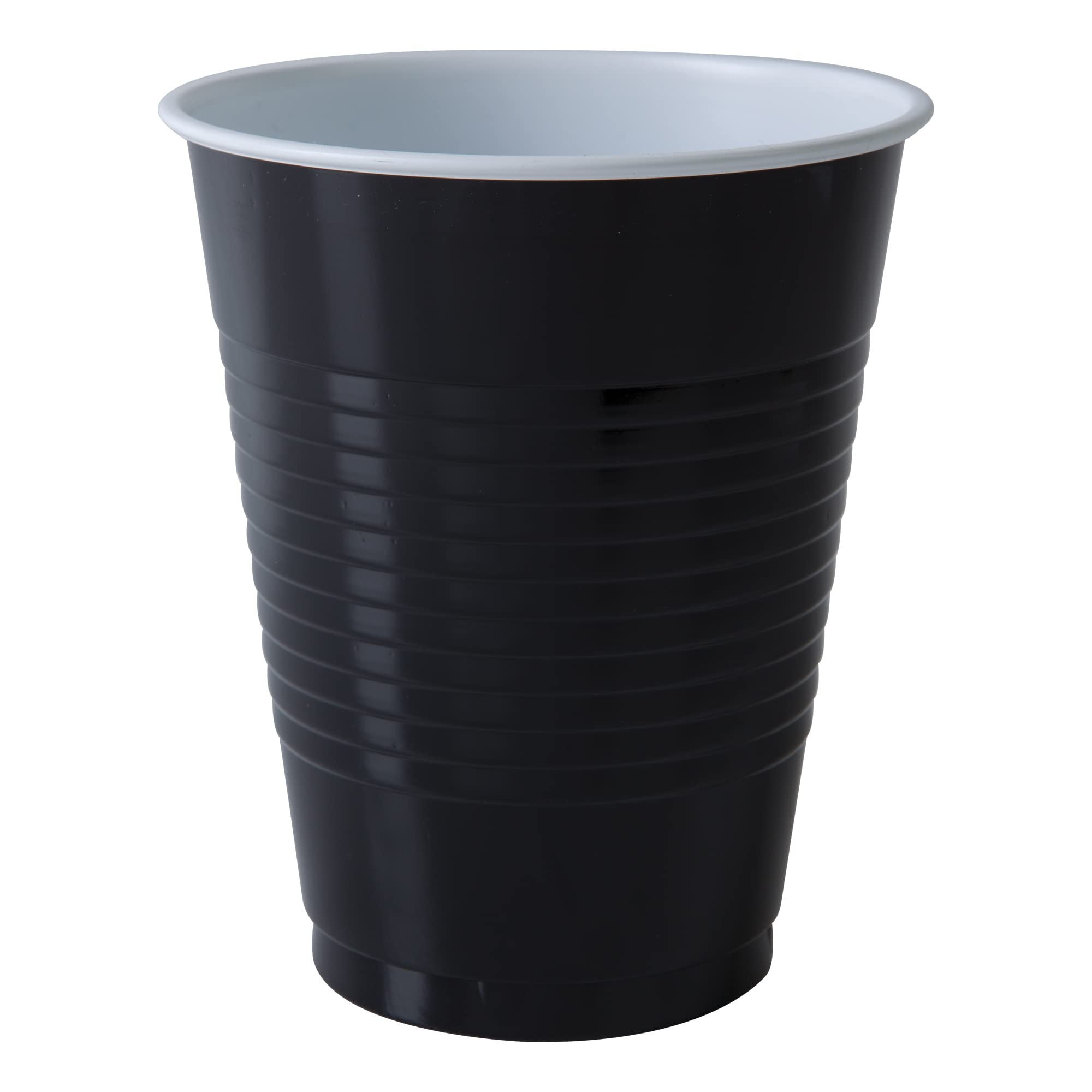 Hanna K. Signature Collection 50 Count Plastic Cup, 18-Ounce, Black