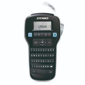 dymo label maker labelmanager 160 portable label maker, easy-to-use, one-touch smart keys, qwerty keyboard, large display, for home & office organization, black