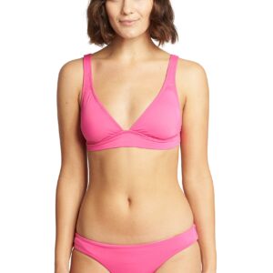 Billabong womens Aloha Banded Tri Bikini Top, Shaka Pink, Medium US