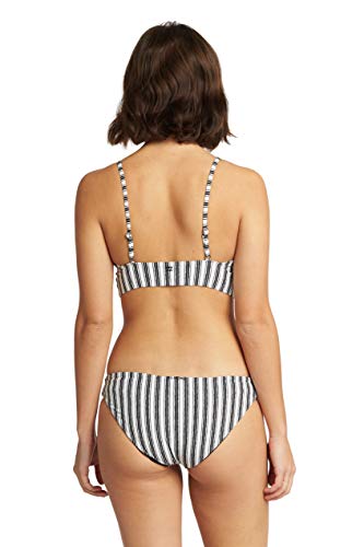 Billabong womens Aloha V Neck Cami Bikini Top, Black/White Stripe, Medium US