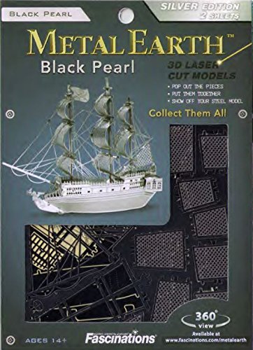 MetalEarth 3D Metal Model - Black Pearl Pirate Ship