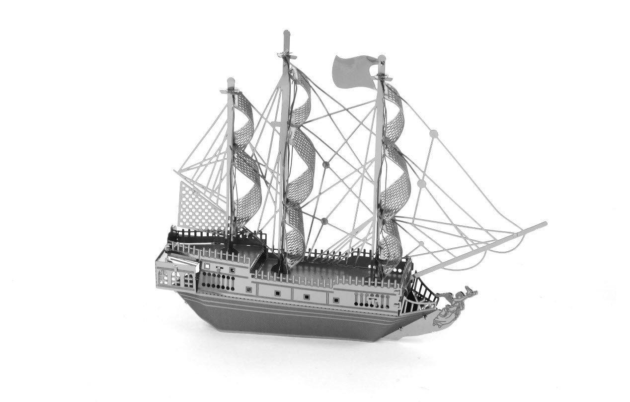 MetalEarth 3D Metal Model - Black Pearl Pirate Ship