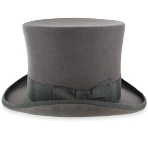 Hats in the Belfry John Bull Theater-Quality Mens100% Wool Felt Top Hat in Black Large