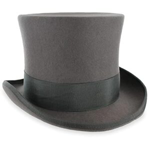 Hats in the Belfry John Bull Theater-Quality Mens100% Wool Felt Top Hat in Black Large