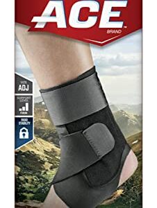 ACE Brand Deluxe Adjustable Ankle Stabilizer, Firm Stabilizing Support for Weak, Sore or Injured Joints, Adjustable Ankle Brace, Breathable, One Size Fits Most