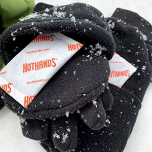 Hothands Large/Extra Large Fleece Glove Mitts, Black, Large/x-Large (MB2)