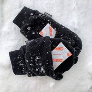 Hothands Large/Extra Large Fleece Glove Mitts, Black, Large/x-Large (MB2)