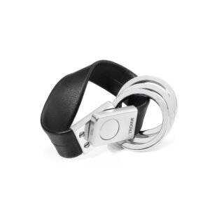 Troika Twister Black Leather Keyring (KRG649LE)