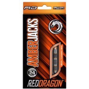 RED DRAGON Amberjack 5: 24g Tungsten Darts Set with Flights and Stems