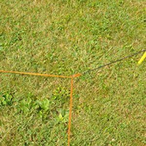 Tandem Sport Outdoor Volleyball Boundary Lines - Volleyball Short Court Rope Court Lines - Volleyball Lines for Sand or Grass - Orange, 26' 3" X 52' 6"