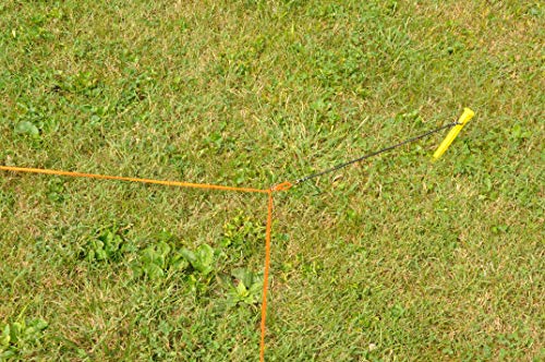 Tandem Sport Outdoor Volleyball Boundary Lines - Volleyball Short Court Rope Court Lines - Volleyball Lines for Sand or Grass - Orange, 26' 3" X 52' 6"