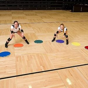 Tandem Sport The Spot Training Kit - Volleyball Training Mats - Trains Players to Be On the Spot - Volleyball Rotation Training - 6 Multicolor Mats