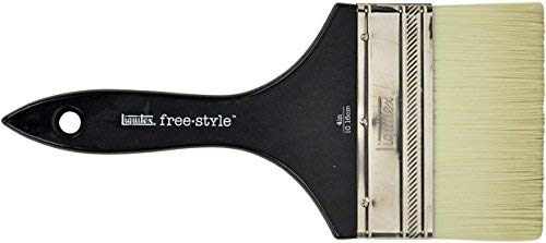 Liquitex 1300704 Professional Freestyle Large Scale Brush, Broad Flat/Varnish 4-inch, Short Handle