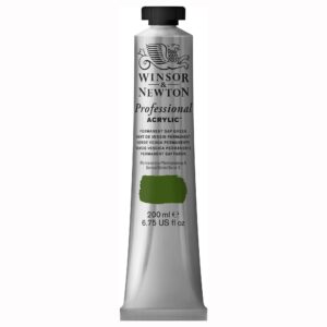 Winsor & Newton Professional Acrylic Paint, 200ml (6.75-oz) Tube, Permanent Sap Green