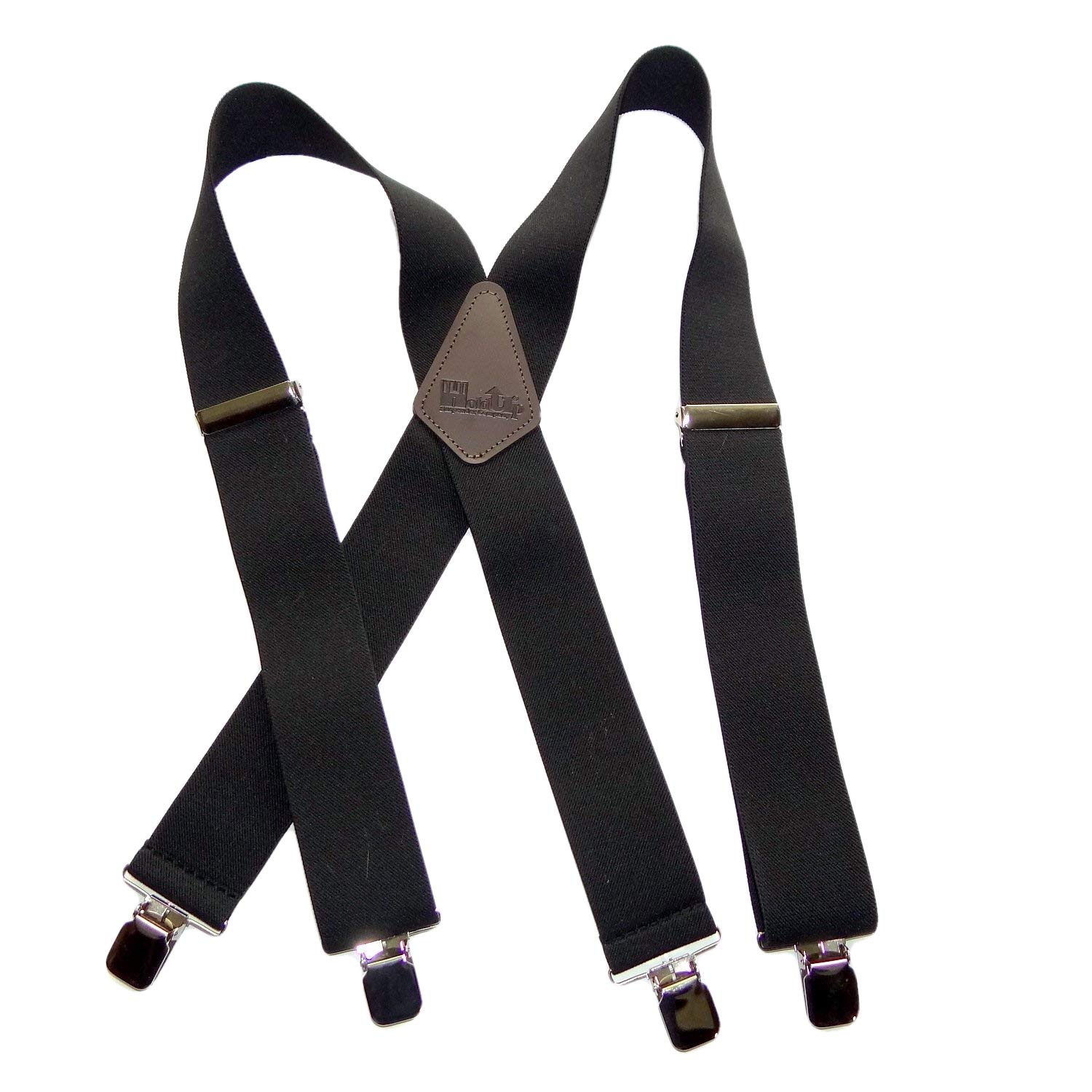 Hold Up Suspenders for Men - 2" Wide Contractor - Ultimate Rugged Suspenders for Men Heavy Duty Construction -Composite Plastic Gripper Clasps for Unmatched Durability and Comfort