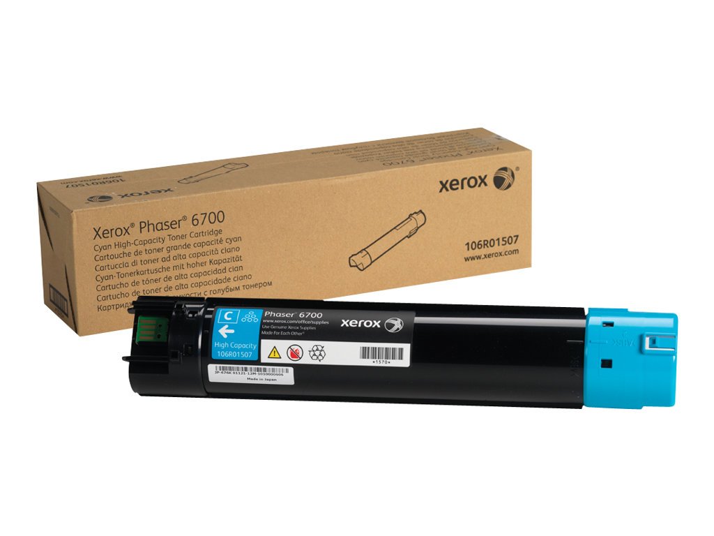 Xerox Phaser 6700 Cyan High Capacity Toner-Cartridge (12,000 Pages) - 106R01507