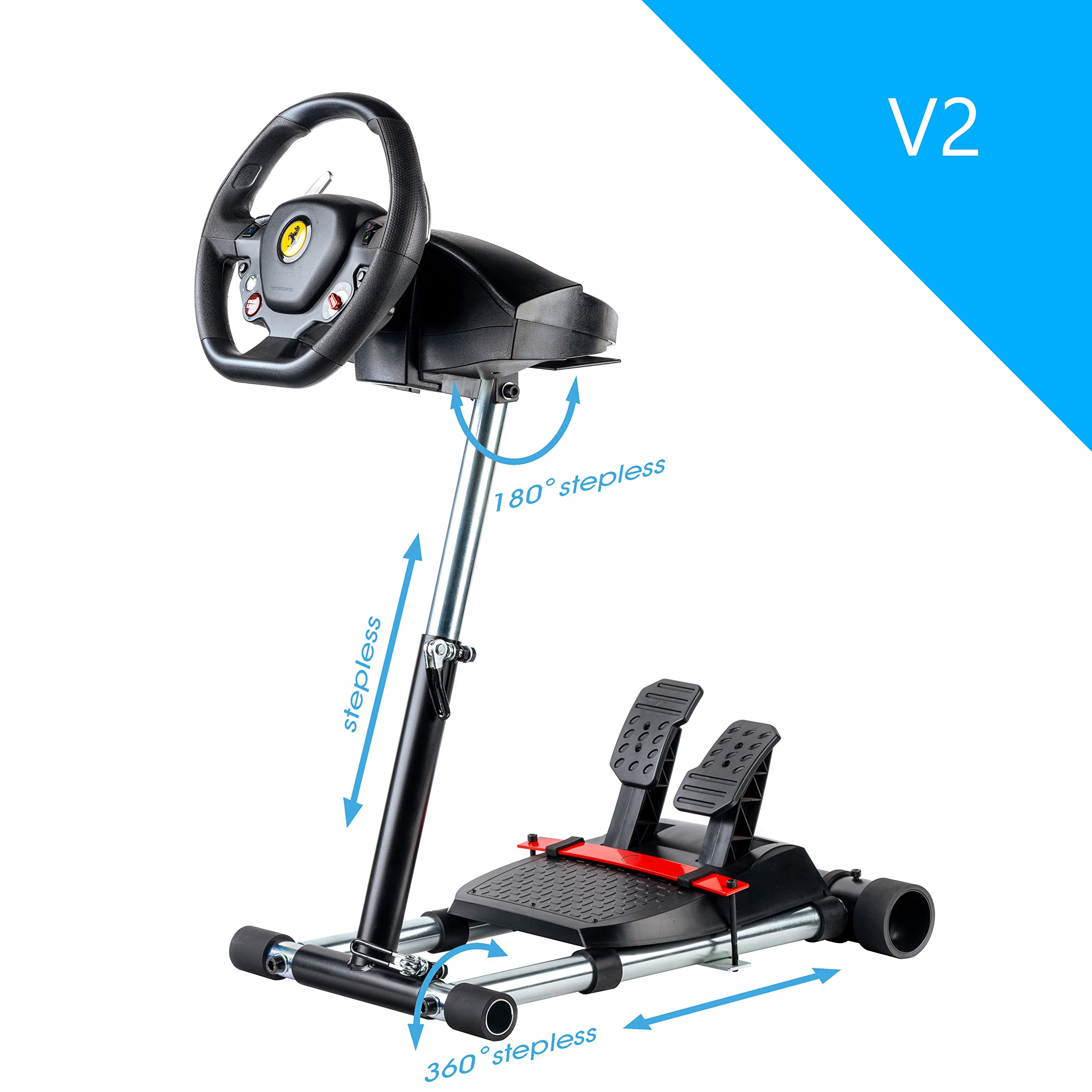 Wheel Stand Pro F458 Wheelstand Compatible With Thrustmaster 458 (Xbox 360) F458 Spider (Xbox One), T80,T100, RGT, Ferrari GT,F430; Logitech Driving Force GT V2: Wheel/Pedals Not included