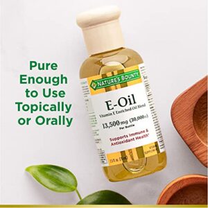 Nature’s Bounty Vitamin E Oil, Supports Immune & Antioxidant, 30,000IU Vitamin E, Topical or Oral, 2.5 fl Oz