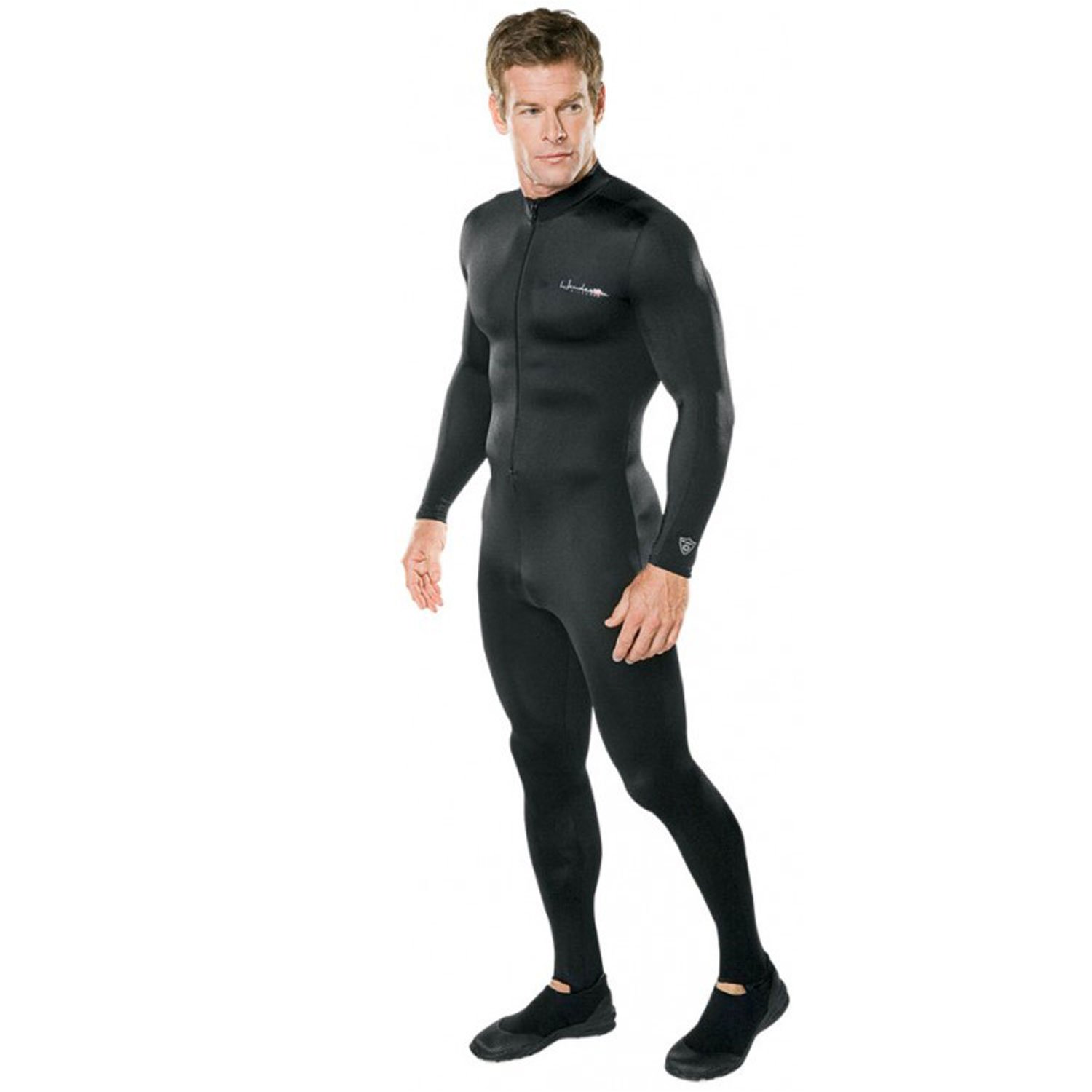 Henderson Lycra Printed Unisex Adults Jumpsuit Scuba Diving Wetsuit-Black-XSmall