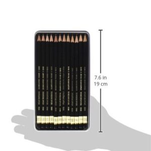 Koh-I-Noor Toison d'Or Graphite Pencil Artist Set, 12 Pencils Per Tin and Blister Carded (FA15021112BC)