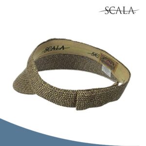 Scala Women's Paper Braid Visor, Toast, One Size