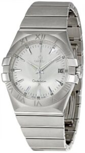 omega men's 123.10.35.60.02.001 constellation 09 silver dial watch