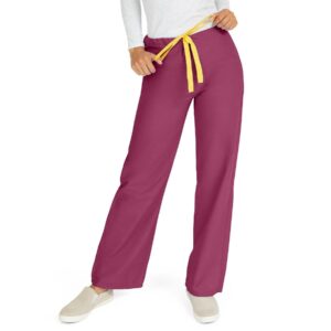 Medline AngelStat Reversible Drawstring Scrub Pant, ANG-CC, X-Large, Raspberry