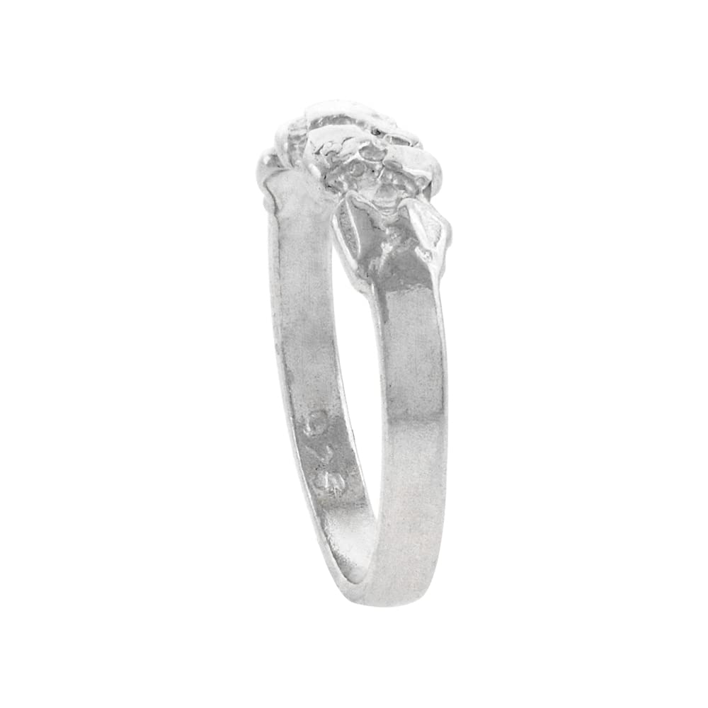 Sterling Silver Tiny Nugget Toe Ring for Women Pinky Ring Midi Ring Knuckle Ring size 3