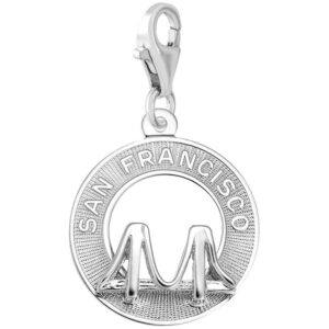 rembrandt charms golden gate bridge, san francisco charm with lobster clasp, sterling silver