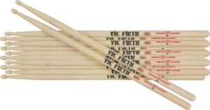 vic firth 6-pair american classic hickory drum sticks nylon 7a