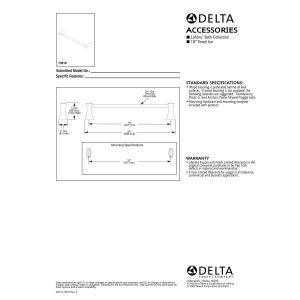 DELTA FAUCET 73818-CZ Lahara Wall Mounted 18 in. Towel Bar in Champagne Bronze