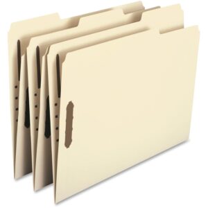 smead heavy-duty fastener file folder, 2 fasteners, 1/3-cut tab, letter size, manila, 50 per box (14600)