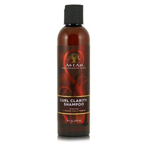 As I Am Curl Clarity Shampoo - 8 ounce - with Coconut, Amla & Tangerine - Gently Cleanses Curly Hair - Vegan & Cruelty Free - Sulphate Free - Parabens Free - Phthalate Free