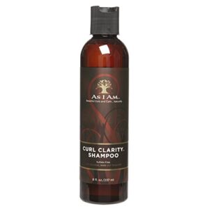 As I Am Curl Clarity Shampoo - 8 ounce - with Coconut, Amla & Tangerine - Gently Cleanses Curly Hair - Vegan & Cruelty Free - Sulphate Free - Parabens Free - Phthalate Free