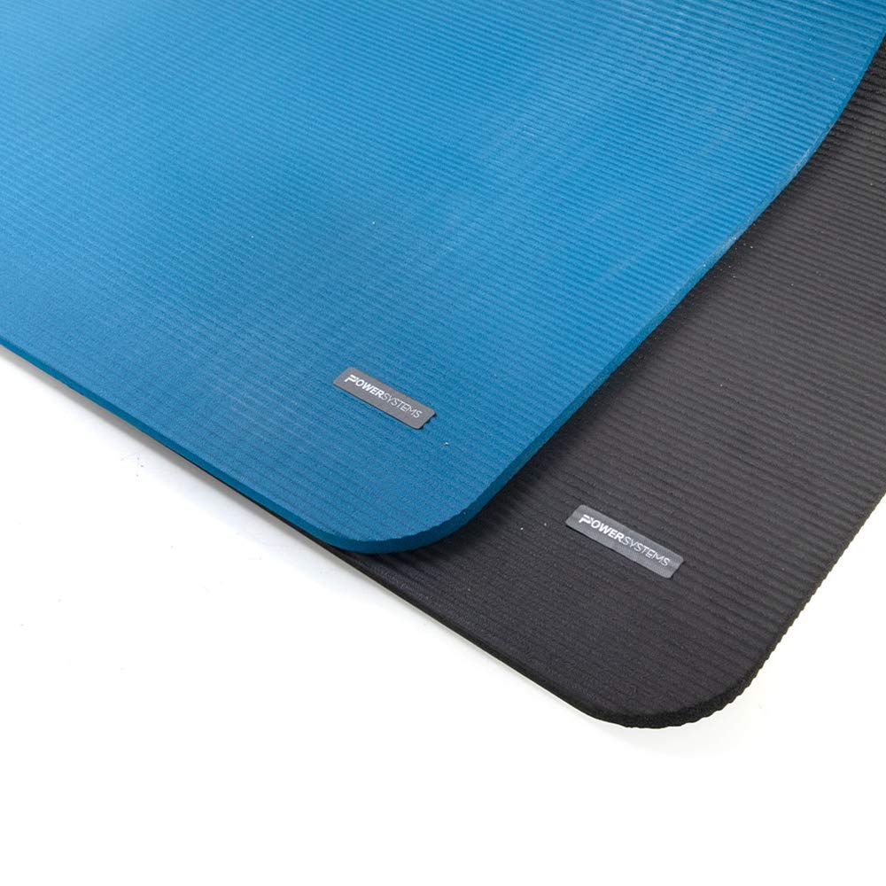 Power Systems Premium Hanging Club Exercise Mat, 72 x 23 x 5/8 Inches Thick, Jet Black (93832)